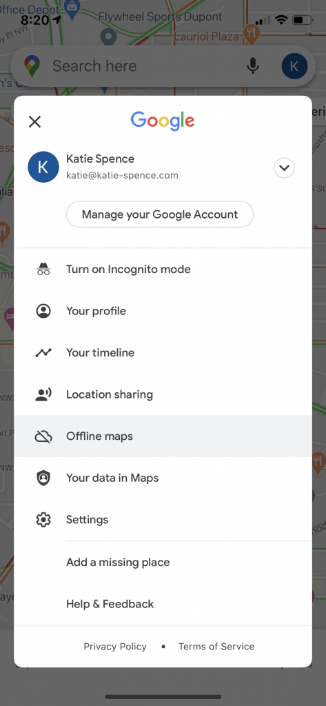 Downloading a Google Map To Your Phone is the Best Road Trip Tip