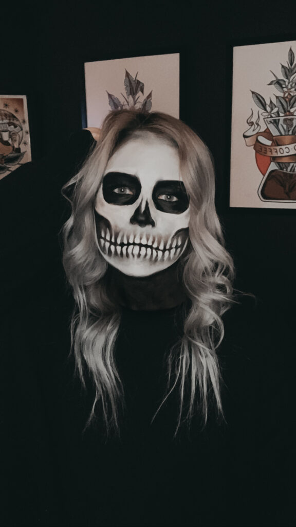 scary skeleton skull makeup