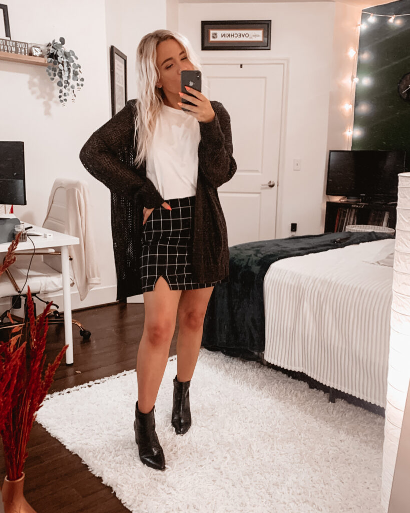 Fall Mini Skirt Transition