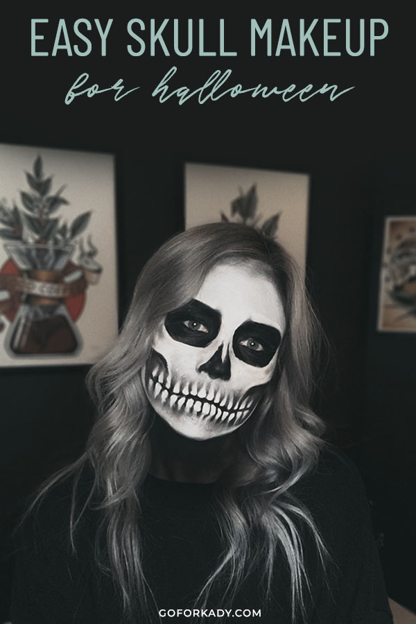 easy skull makeup tutorial for halloween