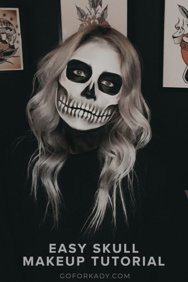 Easy halloween skull makeup