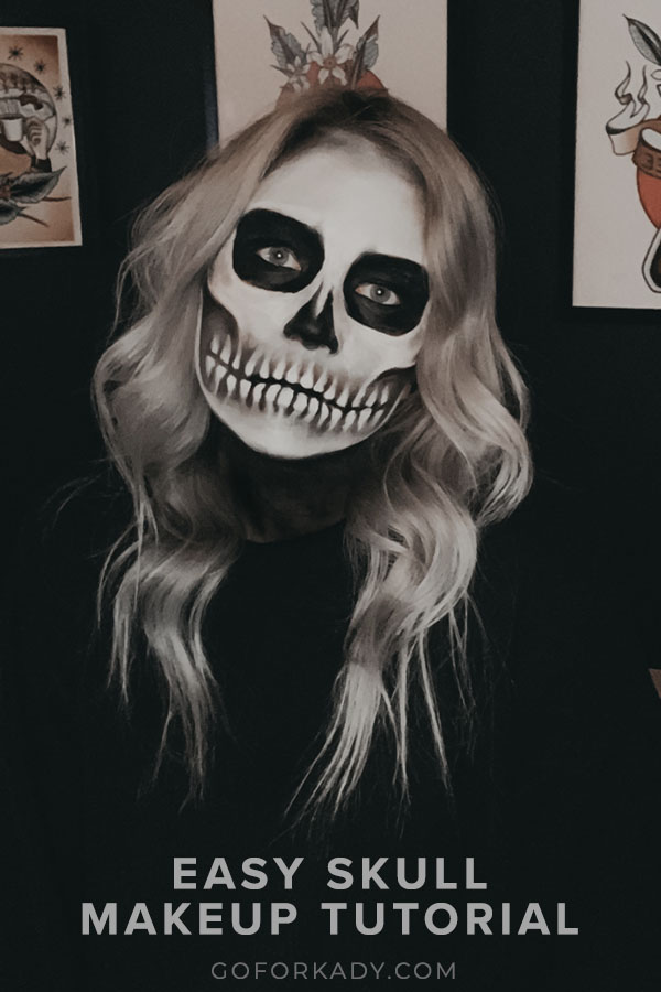 half skeleton makeup tutorial