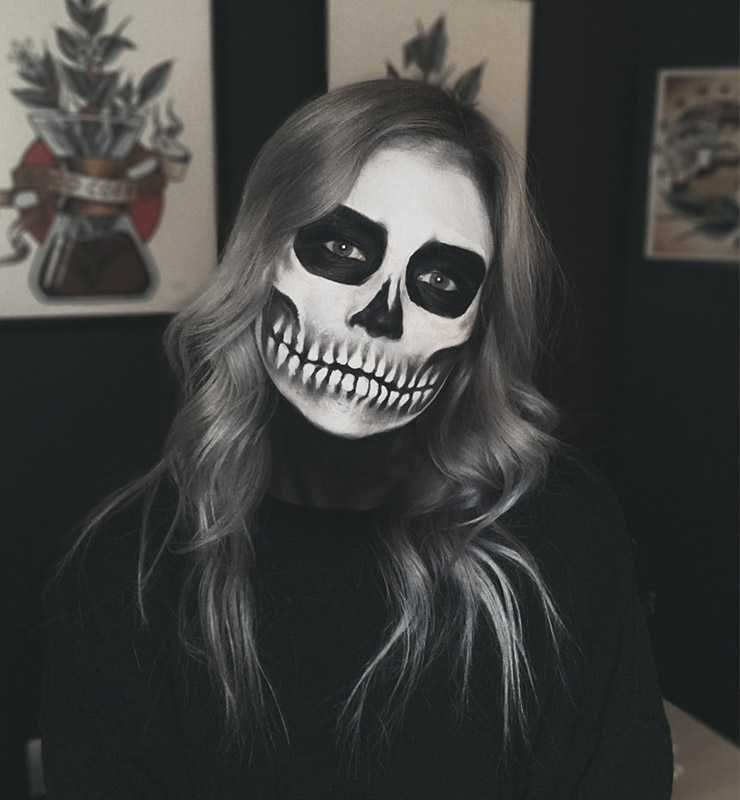 easy skeleton makeup for halloween