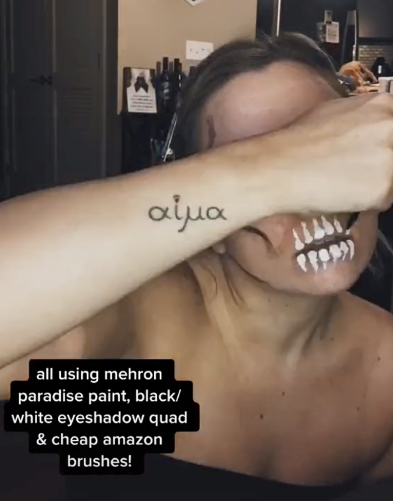 How to paint teeth for skull makeup for halloween