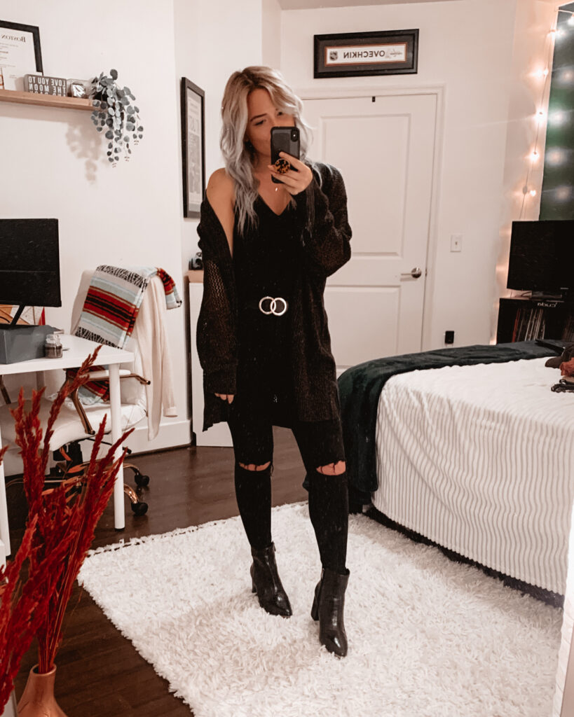 best black ankle boots for fall -- amazon fall fashion find!