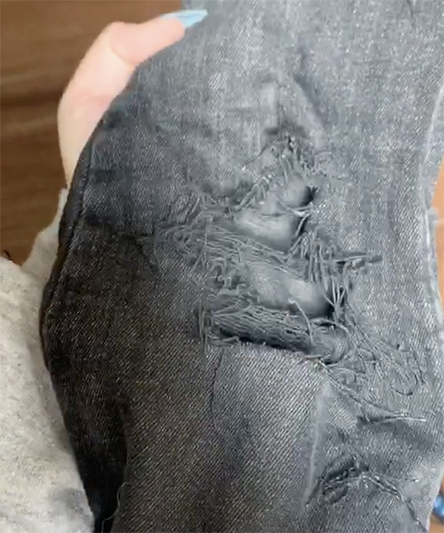 diy ripped knee jeans
