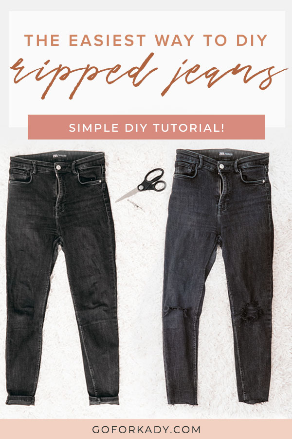 DIY Ripped Jeans - How to Make Ripped Jeans | Seamlined Living